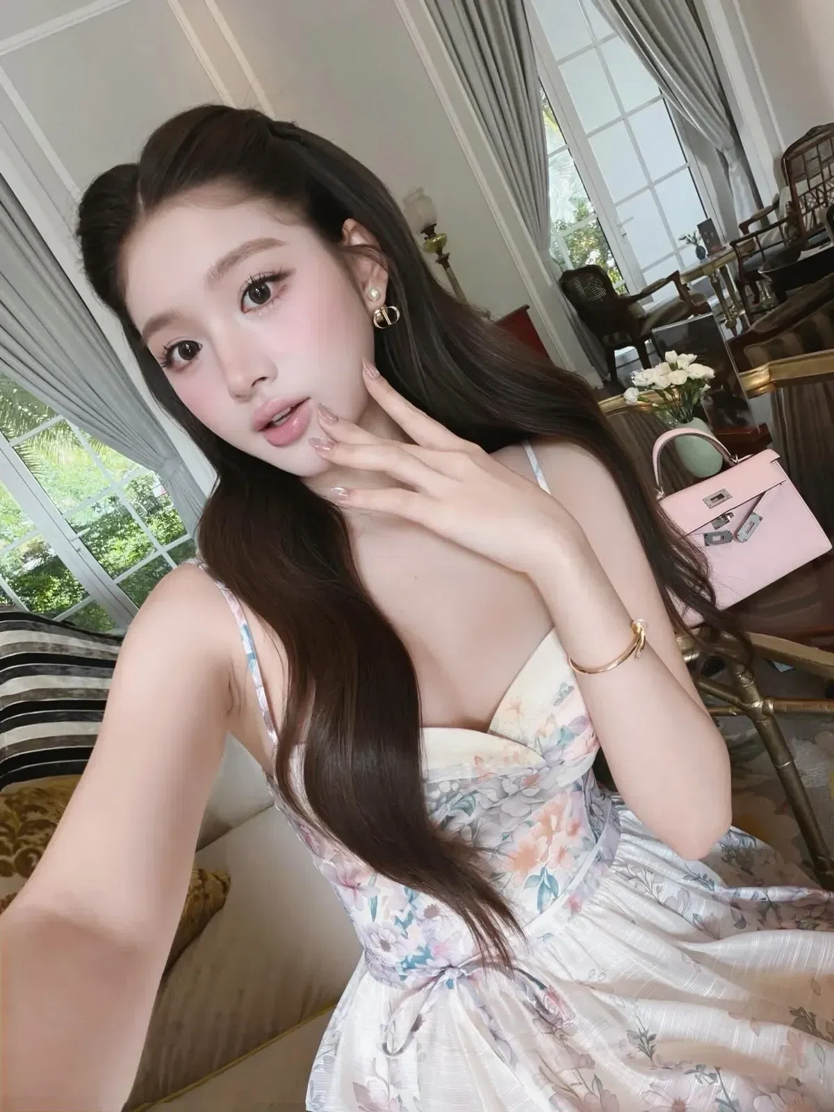 Chouchou V552 Đầm 2s hoa hồng 4