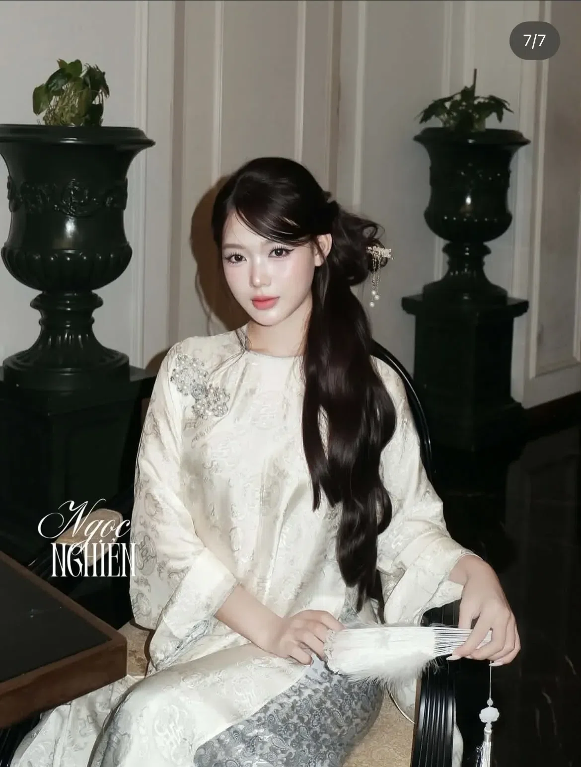 áo dài màu trắng 6