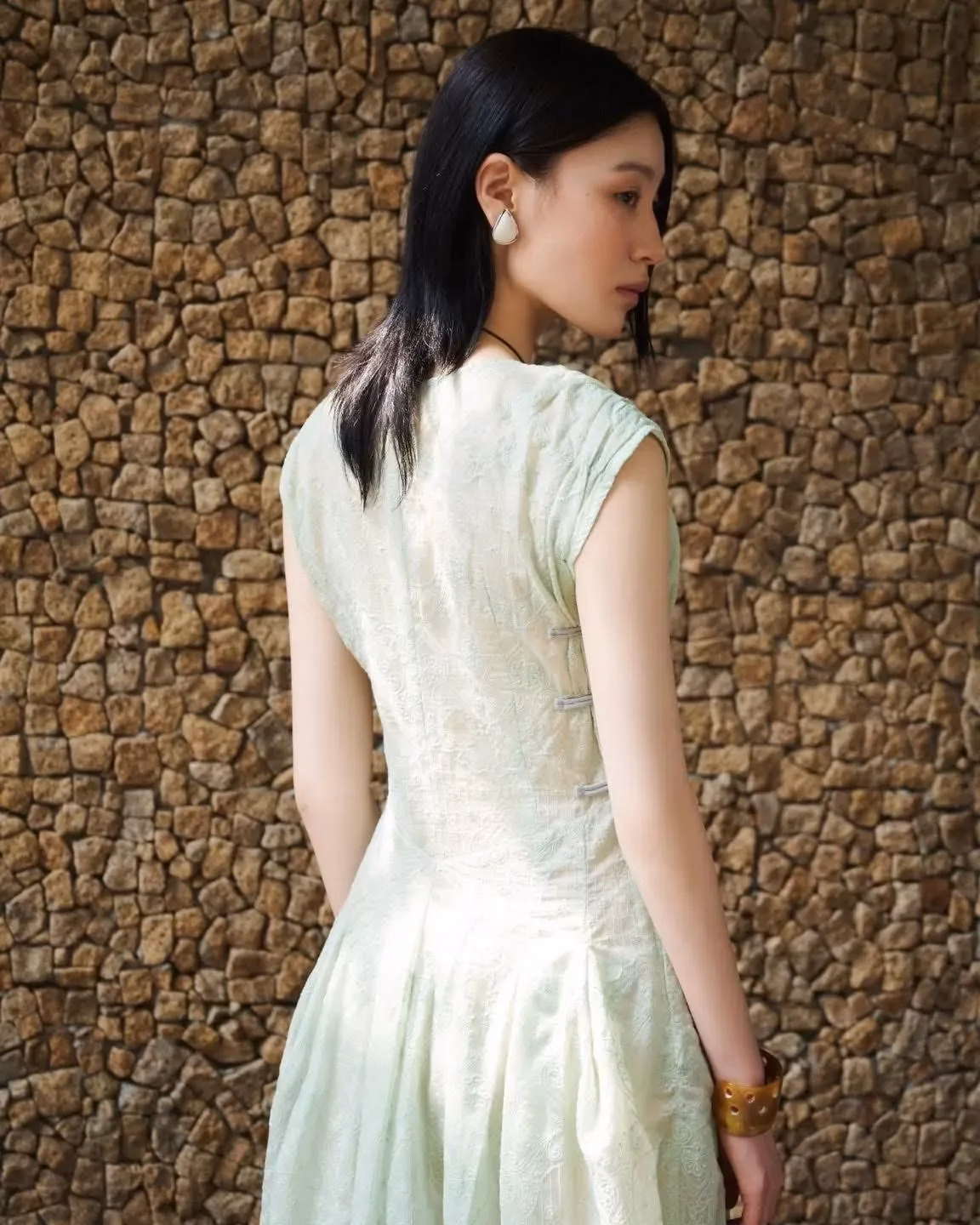 Đầm Thi - size L (xanh lá L, kem M L) 4