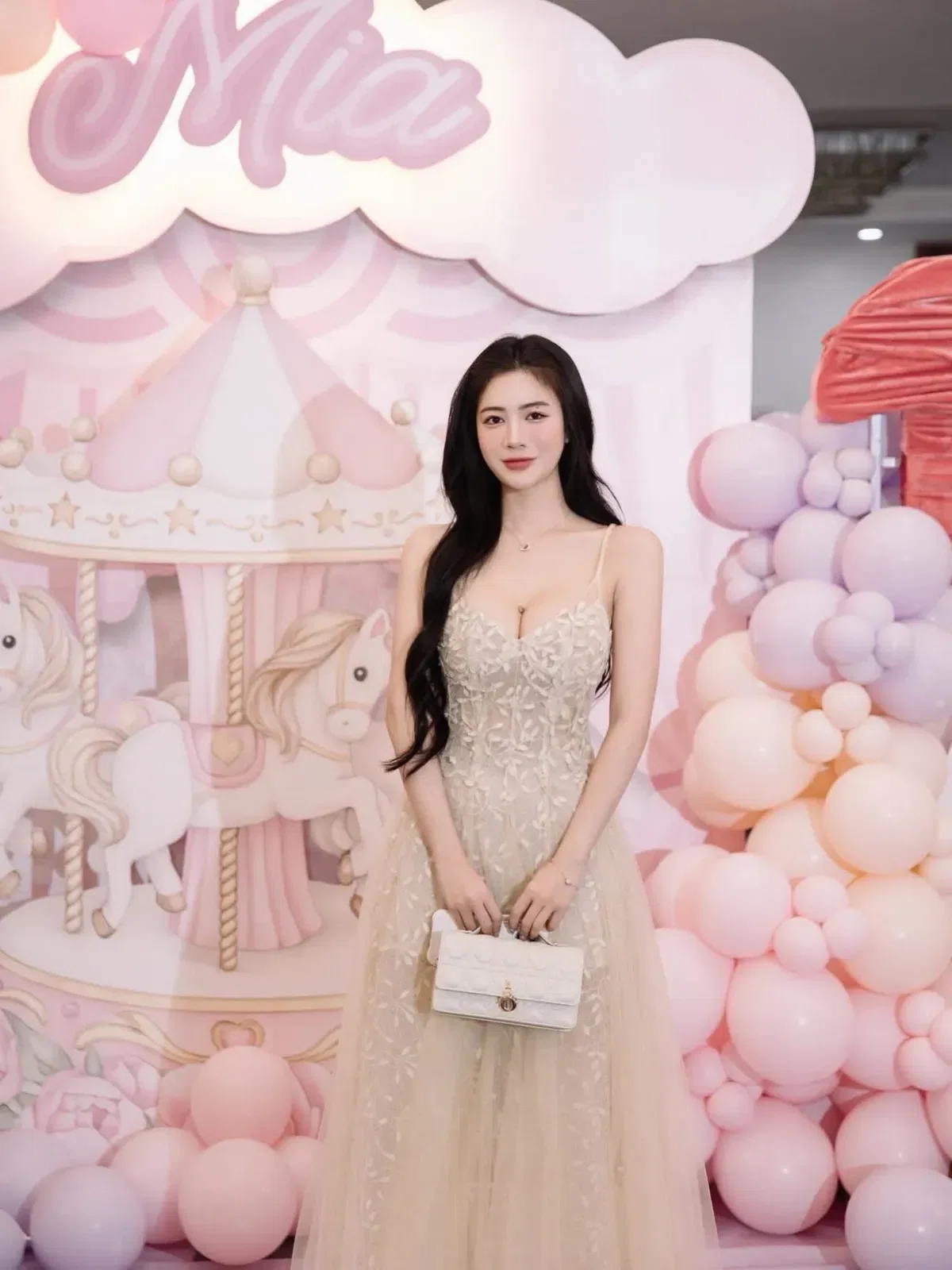 Chouchou V548 Đầm 2s ren lá 12