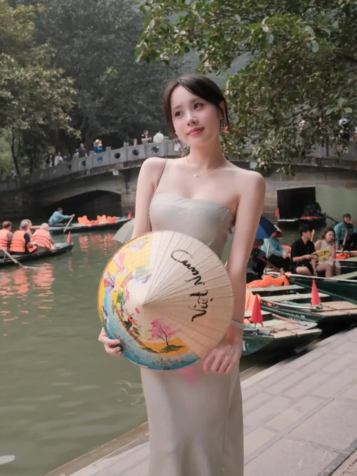 V410-V526 Váy lụa cup XANH size S,M 9