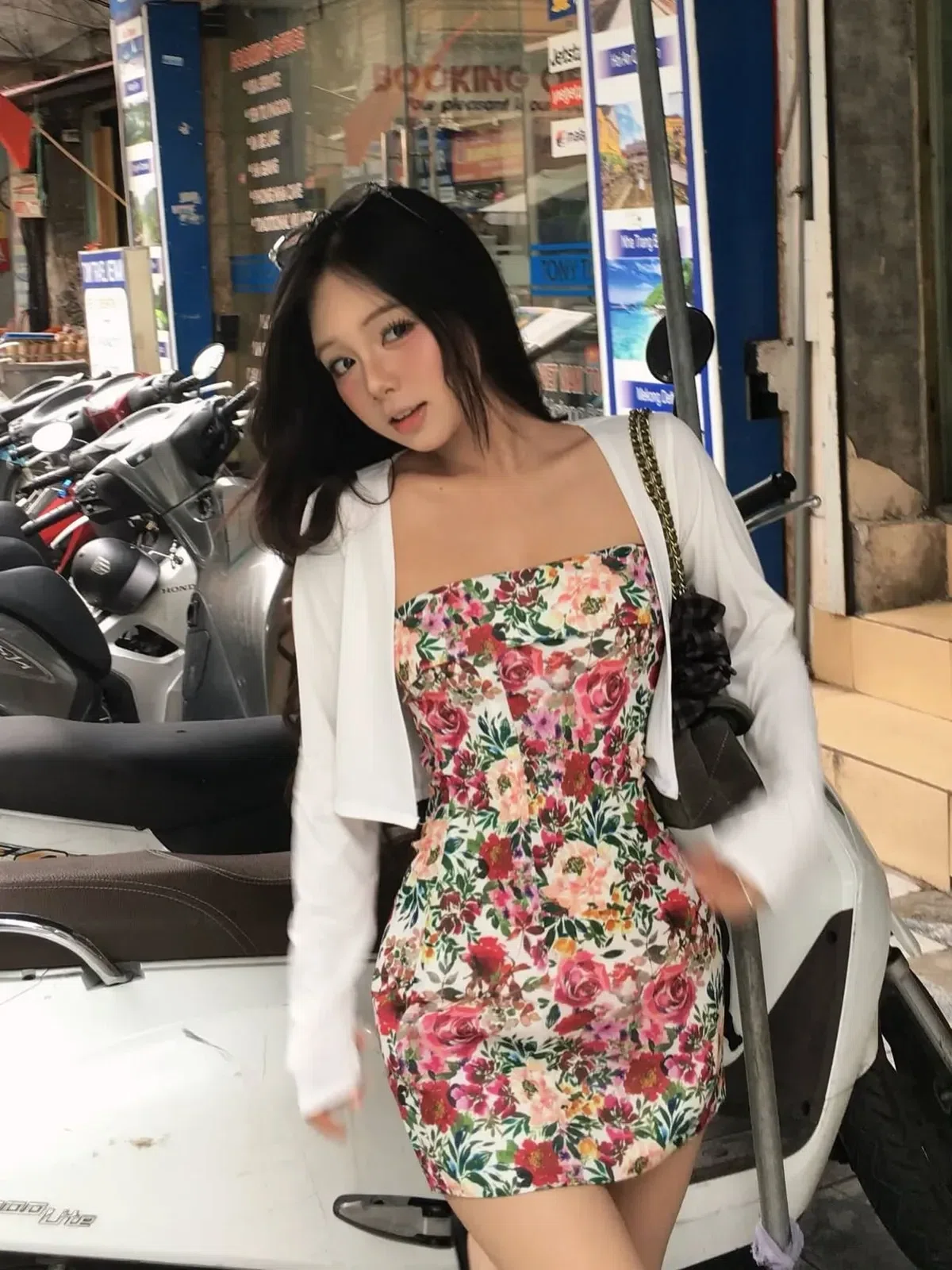 Ntree V567-568 Váy cup hoa hồng 6