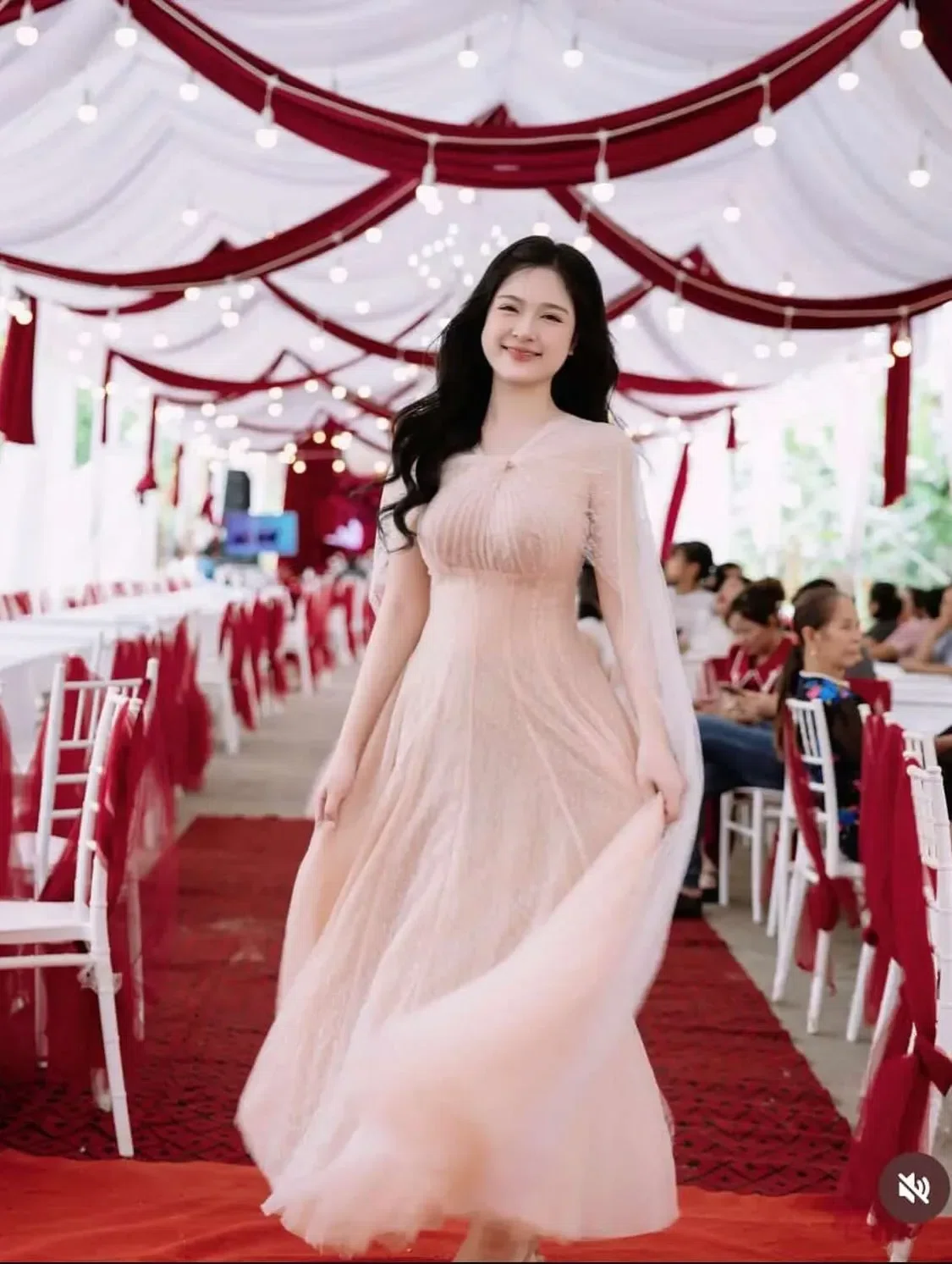 Sò Vintage V462 CALIA Đầm ren lưới vạt Sò 1