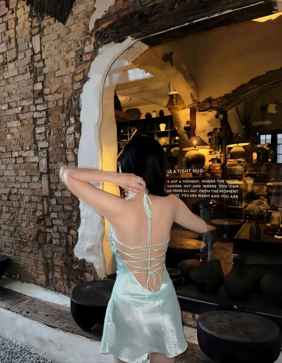 Đầm Lụa 2 Dây Hở Lưng L07 XL 3