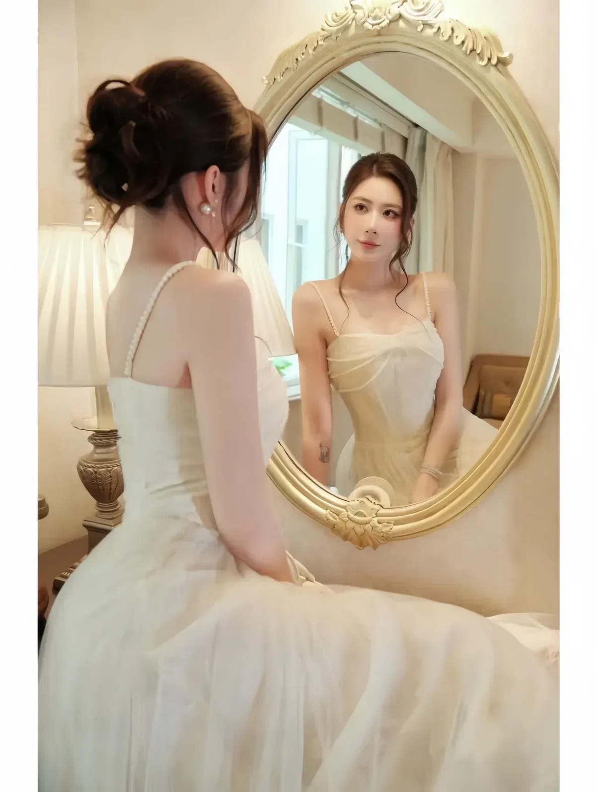 Váy hai dây trắng 4