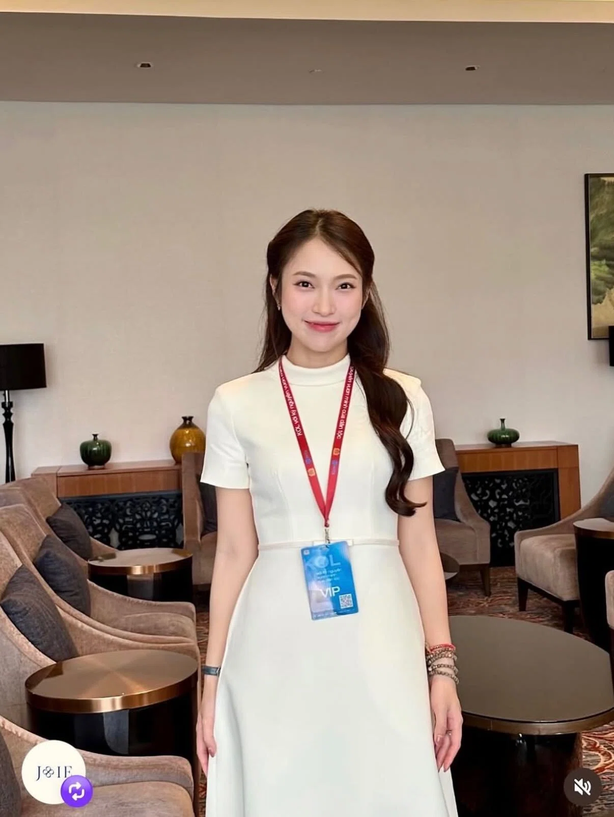 Váy liền màu trắng cổ tròn brand Joie des roses - Lia Dress - size L 5