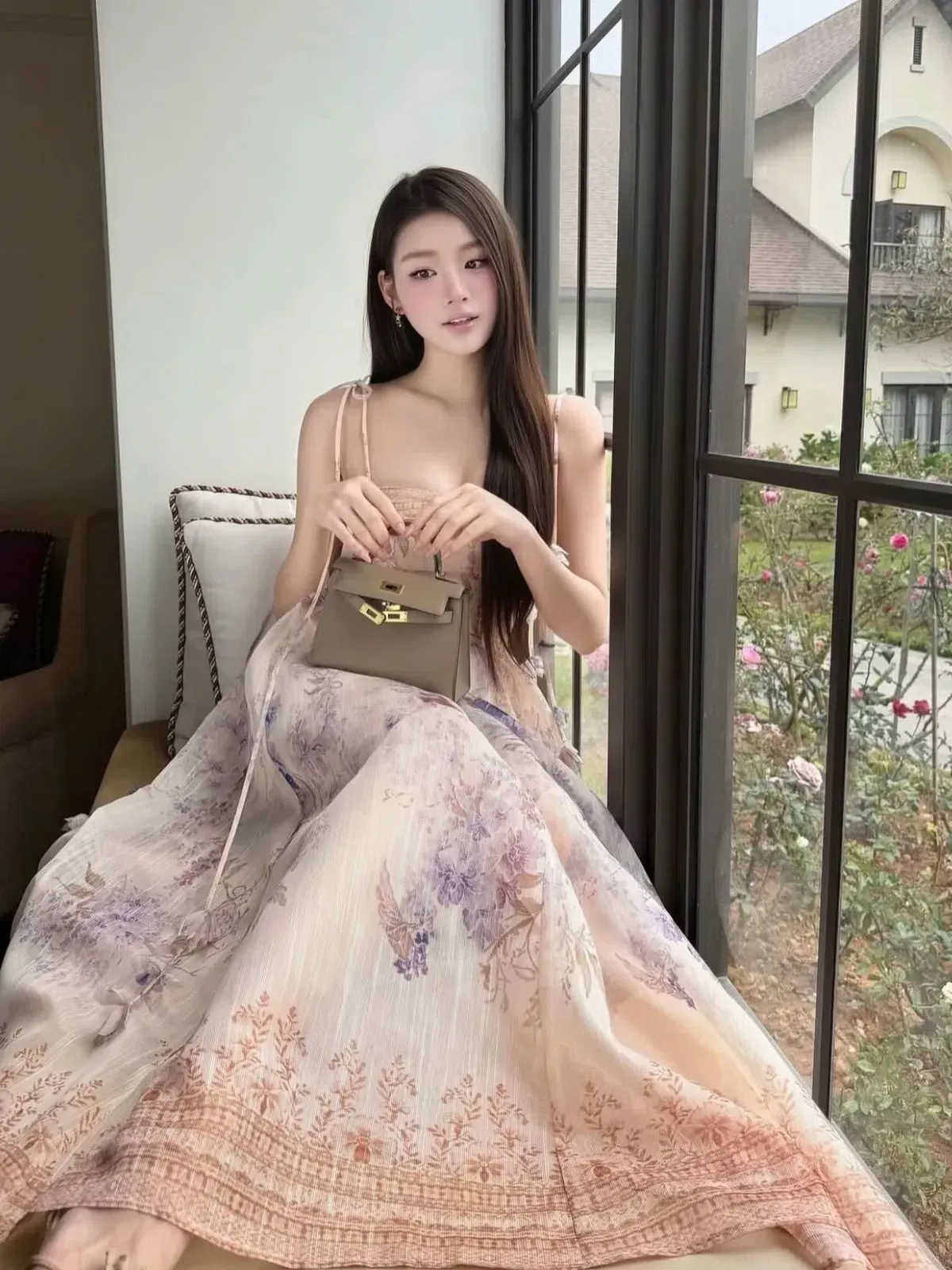 Váy hai dây hoa brand chouchou 2