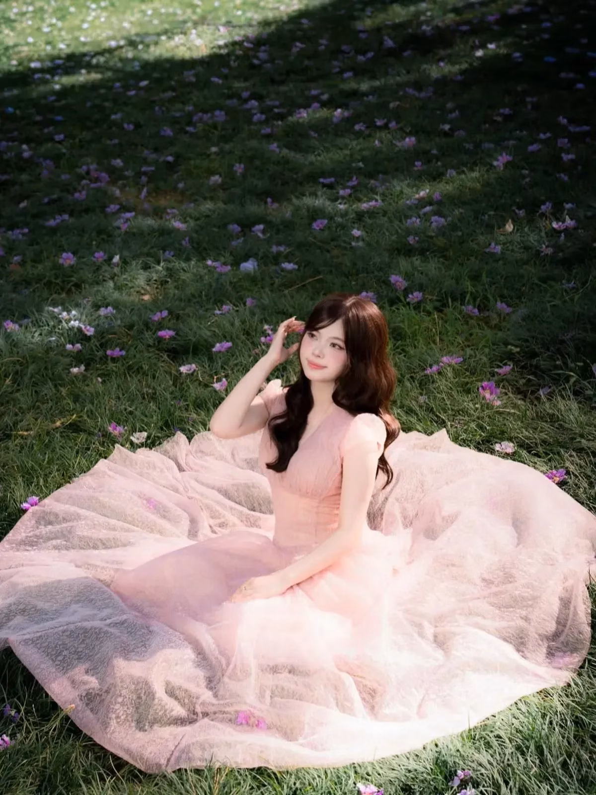 V397 ACELIA Đầm ren lưới màu kem by Sò Vintage 2