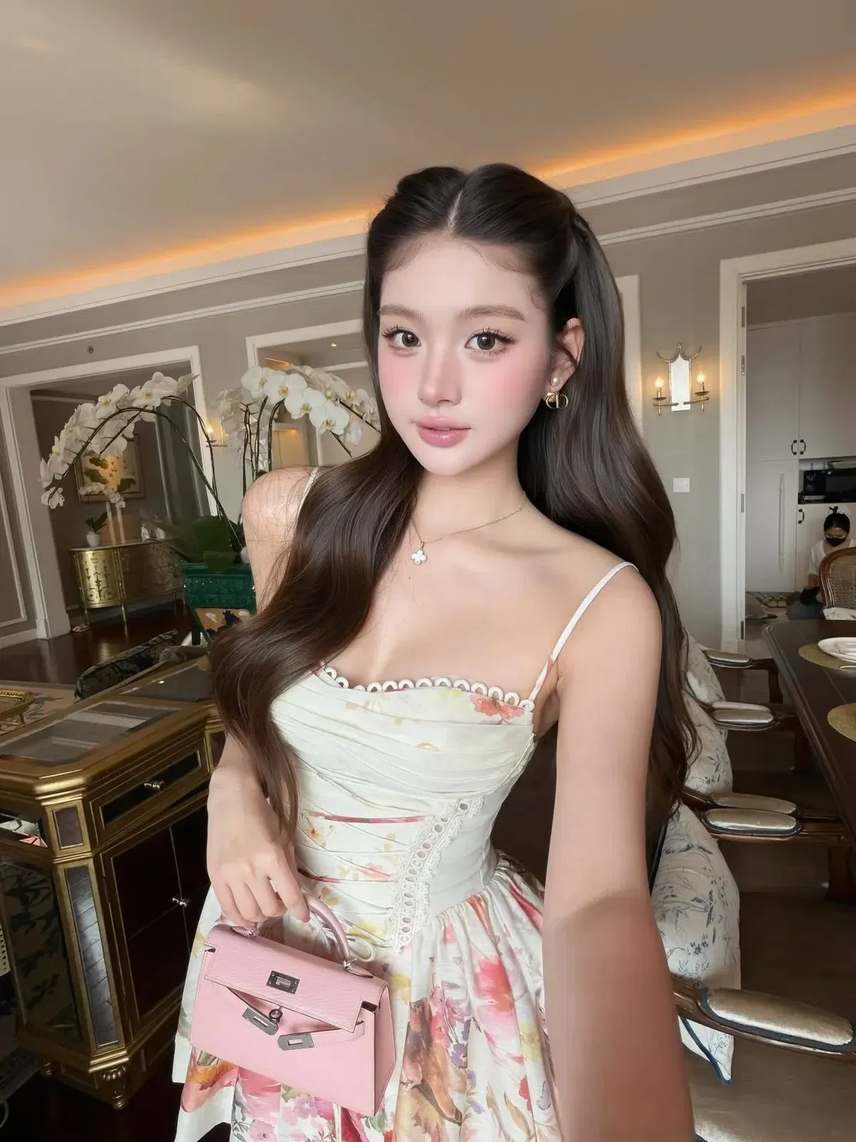 CHOUCHOU V563 Đầm hoa corset 2