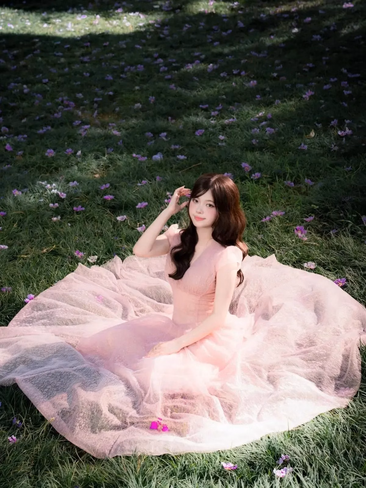 V397 ACELIA Đầm ren lưới màu kem by Sò Vintage 1