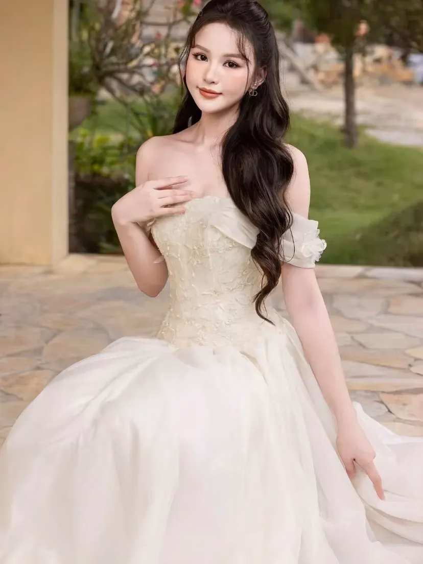Tiela V555 Lilla Dress Trễ vai hoa 2
