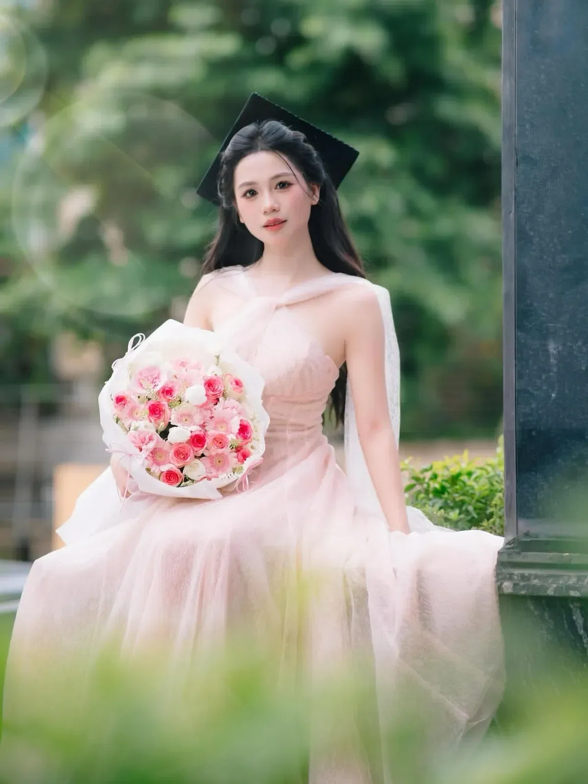 Sò Vintage V462 CALIA Đầm ren lưới vạt Sò 6