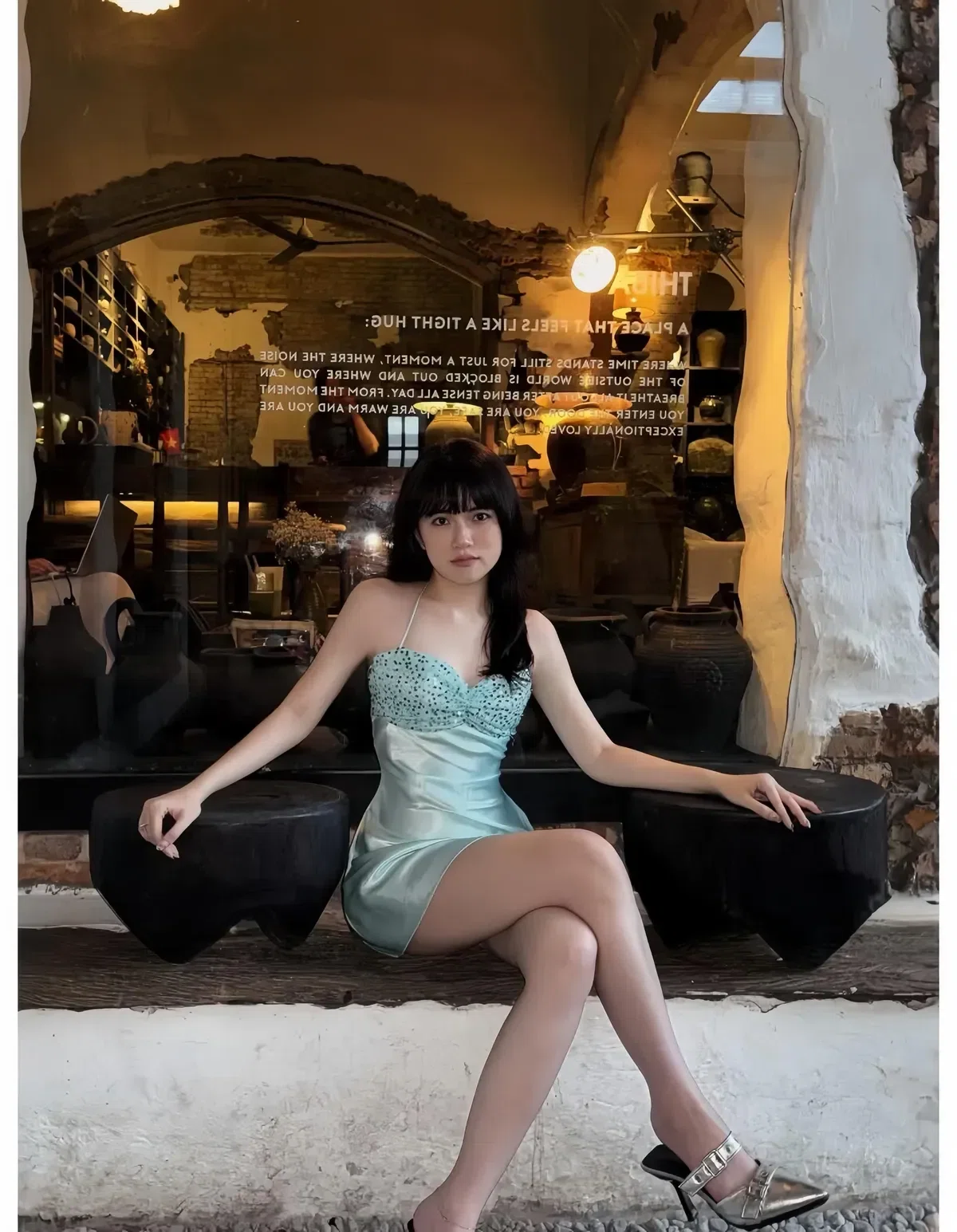 Đầm Lụa 2 Dây Hở Lưng L07 XL 5