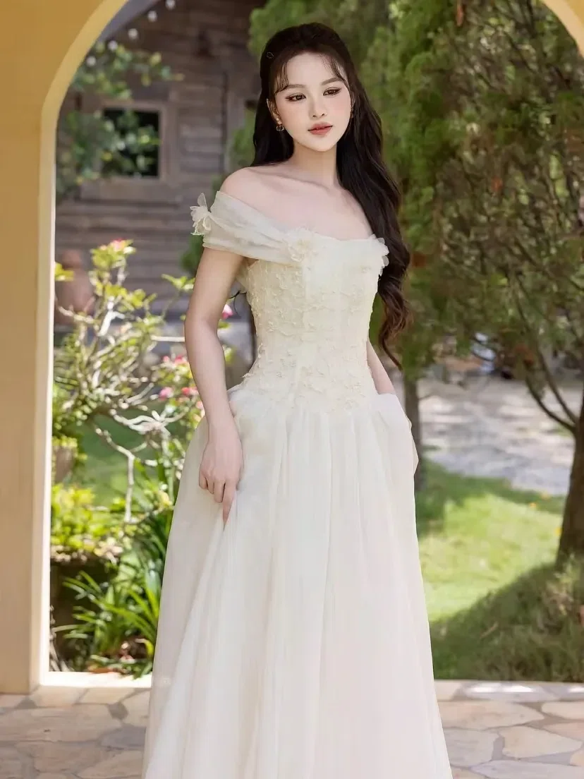 Tiela V555 Lilla Dress Trễ vai hoa 3