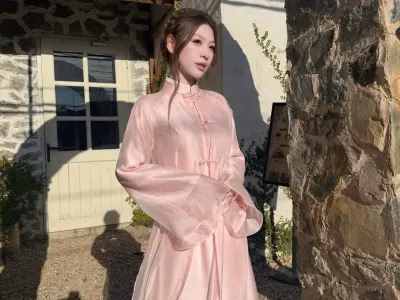 Áo dài hồng
