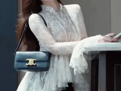 Áo ren hoa bèo dài tay x Quần short