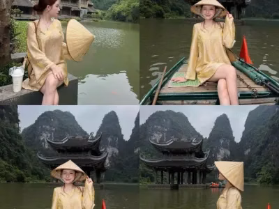 ÁO VÁY LỤA GẤM CỔ LỆCH CÚC TÀU ( kèm bảo hộ)