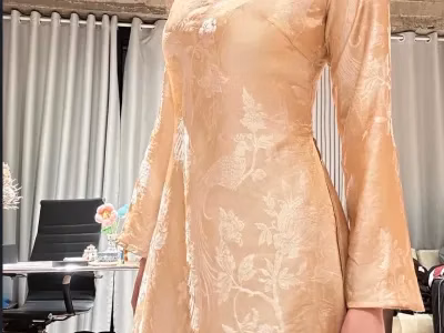 AFRODILLE VÀNG KIM ÁO DÀI SIZE S