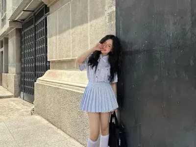 K kèm dây nơ cổ
