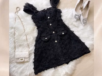Em váy dạ tweed bling bling sang cá ✨✨