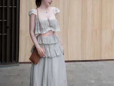 SET 2 DÂY PHỐI CHÂN VÁY DÀI ĐI BIỂN