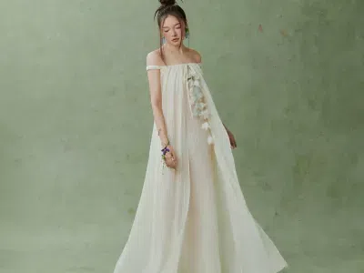 Đầm Dung - size L (màu kem)