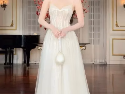 V591 HERA Đầm ren hoa Sò
