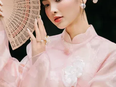 MỘC TRÀ ÁO DÀI VŨ HOA PHẤN size M fit S,M