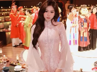 Áo dài Trâm + quần Mây - size M fit M, L