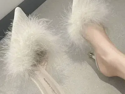 Dép lông cao gót 7 phân size 37, 38