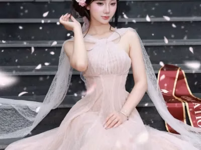Brand: Sovintage House, Item Name: V462 CALIA Đầm ren lưới vạt Sò