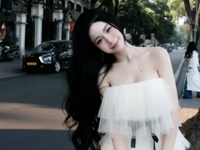 Váy quây dập ly tầng thắt nơ