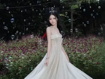 V591 HERA Đầm ren hoa Sò