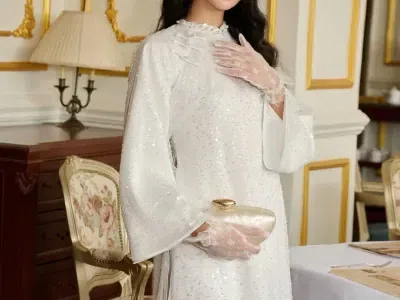 Áo dài kim sa đính ngọc