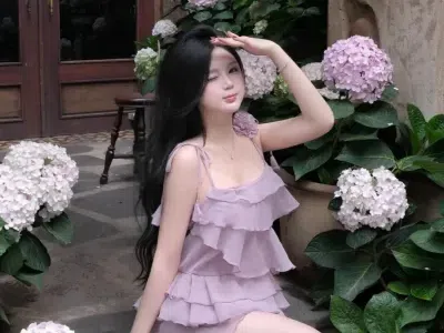 Đầm sóng tơ dây hoa