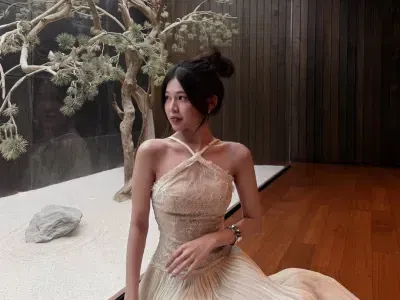Đầm yếm ren dáng dài