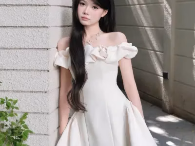V556 Elize Dress Đầm trễ vai xếp nhún Those Studios