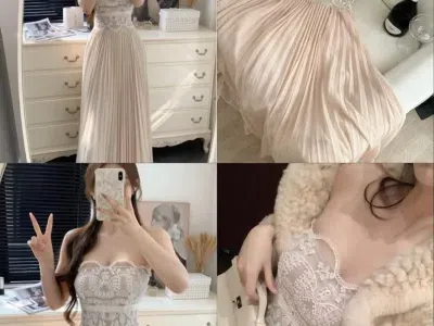ĐẦM REN NGỰC DÁNG DÀI XẾP LY