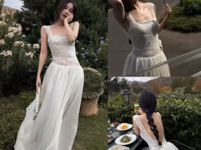 VÁY REN TRẮNG HỞ LƯNG