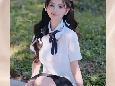 Áo sơ mi kỉ íu kèm nơ cài áo/nơ thắt dây/cà vạt đỏ