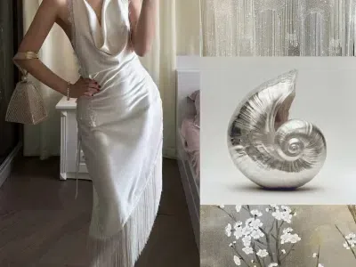 Fluid Satin Dress - size L