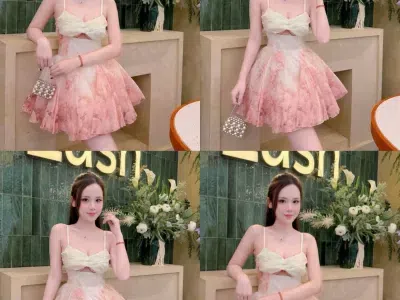 VÁY HOA XOẮN NGỰC