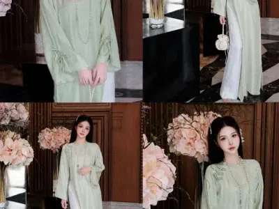 SET ÁO DÀI TƠ TẰM PHƯỢNG TIÊN