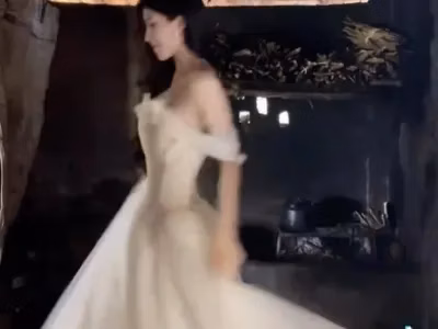 Tiela V555 Lilla Dress Trễ vai hoa