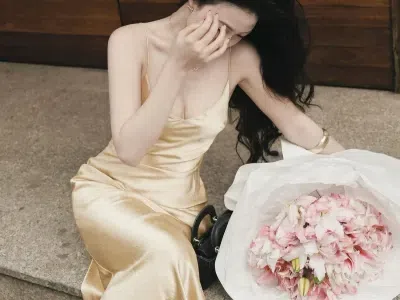 Đầm lụa vàng dây ngọc DV0007