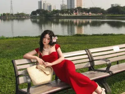Đầm body đỏ hở lưng - Selena dress DD0015